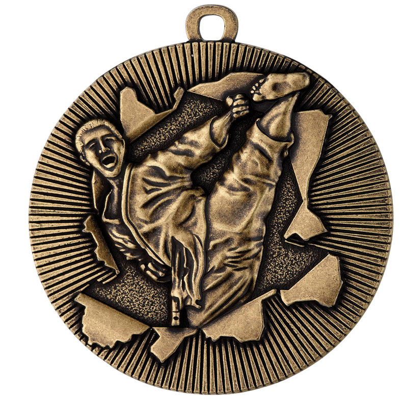 Karate Medaille D 50-f Goud compleet LAATSTE 24 OP=OP!!
